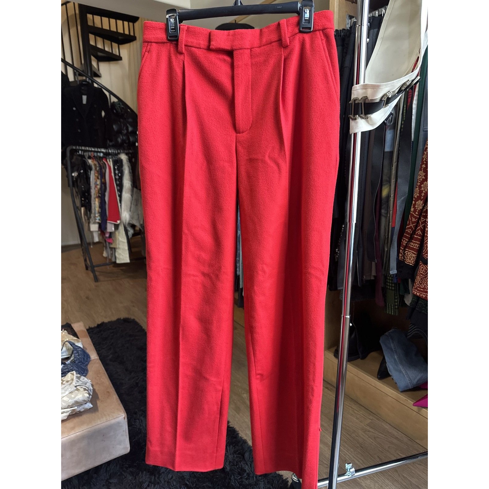Vetements Zippered Flare Wool Trouser